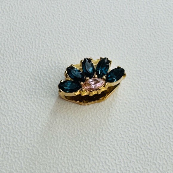 Keep Collective Blue & Pink Crystal Floral Charm - Picture 3 of 3